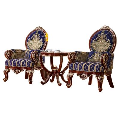 China European unique classic luxury furniture set antique style chair coffee tea table set wood coffee table set for sale