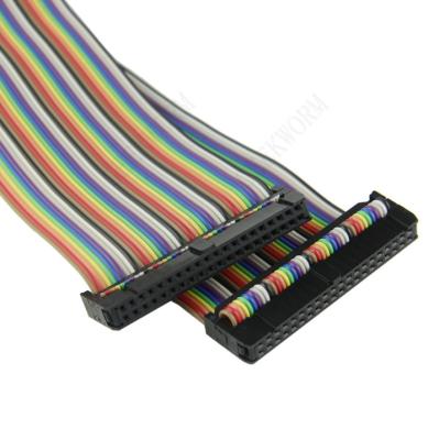 China GPIO 40P 2.54mm Rainbow Ribbon Cable Electronic Wiring Harness for sale