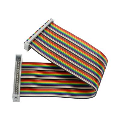 China GPIO 40P 2.54mm Rainbow Ribbon Cable Electronic Wiring Harness for sale