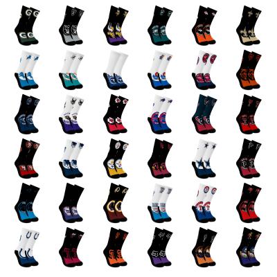 China American football team antibacterial socks with 32 unisex cotton socks high team print sports socks for sale