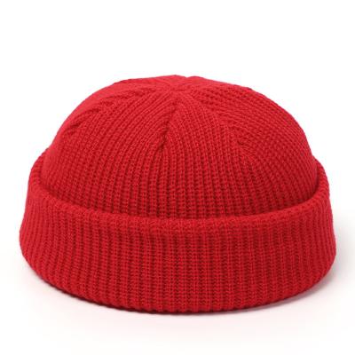 China Autumn and winter retro bowler hat JOINT leather hip hop street fashion to men's women's hat cold short warm woolen hat wholesale for sale