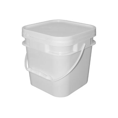 China Safety 1L Plastic Square Buckets Food Grade 1 L Square 1 Liter Square Buckets Plastic Barrels for sale