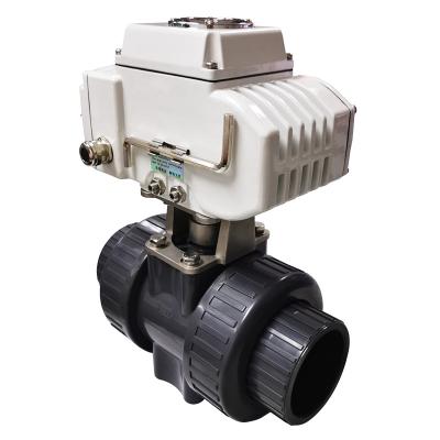 China Factory Price Factory Price PVC Water Tank Genuine Union Plastic Electric Double Motor Actuator Ball Valves for sale