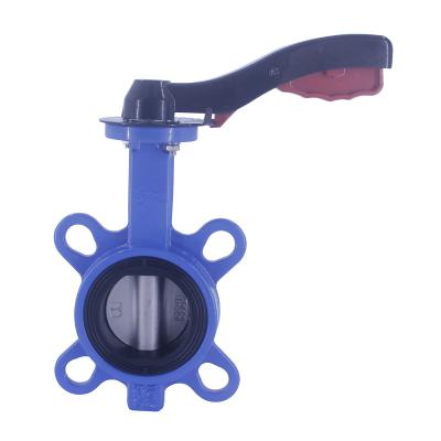 China TOYI dn40-dn200 General Ductile Iron Body Handle Wafer Type 6in dn100 dn150 PN16 4 Centerline Butterfly Valve For Water Oil Gas for sale