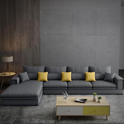 China Italian Leather Premium Modern Light Luxury Sofa Set Living Room Family Sofa Bed Family L Shaped Luxury Sofa for sale