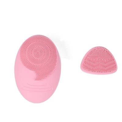 China Silicone Face DEEP CLEANING Electric Cleansing Sweep Skin Care Facial Massage Deep Cleansing Waterproof Soft Pink for sale