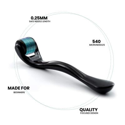 China DRS540 Dermaroller Anti-Puffiness Men Beard Growth Micro Needle Derma Roller For Men Offer Quantity Black Silver Gold OEM Custom Dark Hair Anti for sale