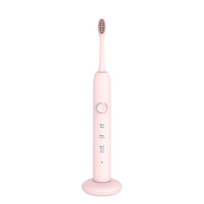 China LED Light Indication Sonic Pro Rechargeable Electric Toothbrush Slim 3 Brushing Modes OEM White Black 2 Minute Timer Travel for sale