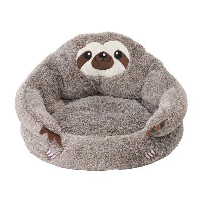 China Plush Fully Stocked Clear Acrylic Dog Houses New Customized Autumn And Winter Series Sloth Pet Nest Kennel For Modern Dogs for sale