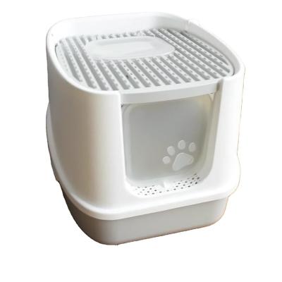 China Best Cats Price Pet Supplier Capsule Enclosed Large Space Detachable Toilet Stainless Steel Cat Litter Box for sale