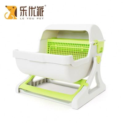 China Wholesale Price Custom Made Smart Cats Clean Up Sandbox Plastic Cat Litter Box Toilet Space Products Large for sale