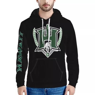 China High Quality Custom Anti-Wrinkle Hawaii Rainbow Warriors Logo Anti-Wrinkle Hoodies Refine Pullover Black Oversized Blank Sweatshirts Hoodie For Men for sale