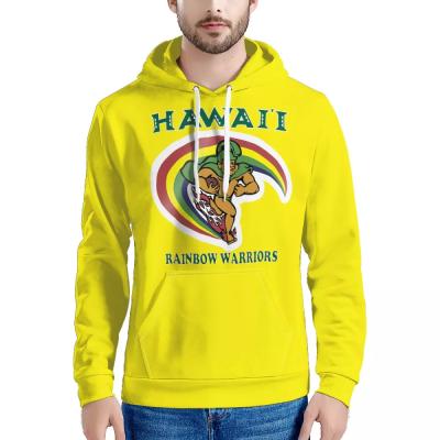 China empty rainbow Logo Sweatshirts Yellow Hooded Pullover Logo Hoodies Mascot Hawaii Anti-Wrinkle Hoodie Anti-wrinkle Custom Private Warriors Men for sale