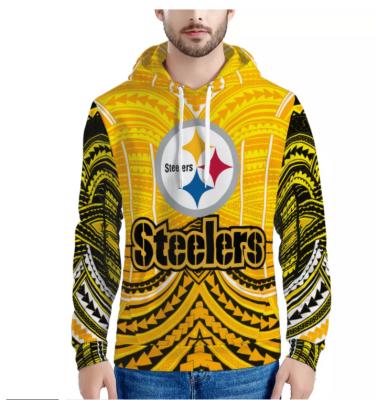 China Low Price Yellow Anti Wrinkle NFLE Hoodies For American Football Team Long Sleeve Leisure Polynesian Sweatshirt Mens Style Top Factory Outlet for sale