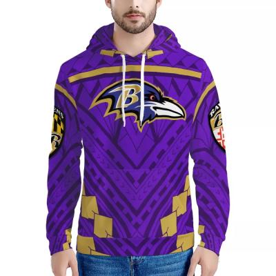 China Polynesian Tribal Yellow Football Team Long Sleeve Anti Wrinkle Mens Anti Wrinkle Style Custom Logo Hoodies NFLE / Purple Mens Sport Tops Drop Shipping for sale