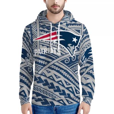 China Latest Anti Wrinkle NFLE Vintage Hoodies For Team Logo Design Blue Mens Oversized Sweatshirt Polynesian Football Custom Mens Hoodies for sale