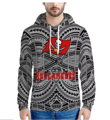 China Team Gray Anti-wrinkle American Football Sweatshirt Hoodie Pullover Thick Sweatshirt Mens American Football Anti-wrinkle NFLE Polynesian Tribal Design Print Winter Hoodies for sale