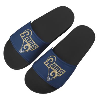 China Custom Made High Quality Lightweight Logo NFLE Los Angeles Football Slippers Team Ladies Slippers Indoor Polynesian Blue Kids Women Men Sandals for sale