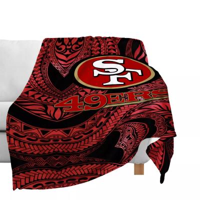 China Anti-Static Anti-Static Custom Your Own Design/Logo/Image/Text/Photo 3D Printing Polynesian Micro Football Team Warm Plush Blanket Fleece NFLE San Francisco for sale