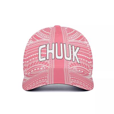 China Dropshipping COMMON Polynesian Light Pink Unisex Adjustable Casual Hat Sports Custom Baseball Cap Chuuk Printing Wholesale Price for sale