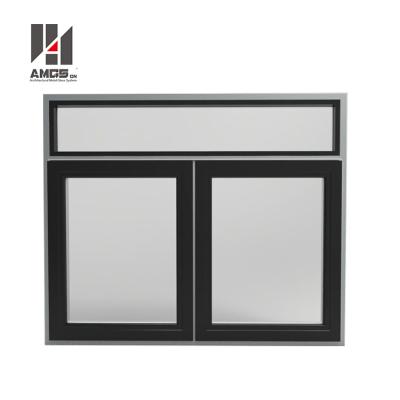 China Standard Folding Window s , Water Storm Screen System Swing Sound Resistant Daesign Bedroom Room Aluminum Casement Simple Modern Tempered Glass Window for sale