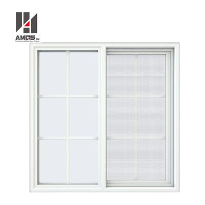 China PVC Magnetic Frame Glass Screen Grill Design, Upvc Sliding Window With Mosquito Net for sale