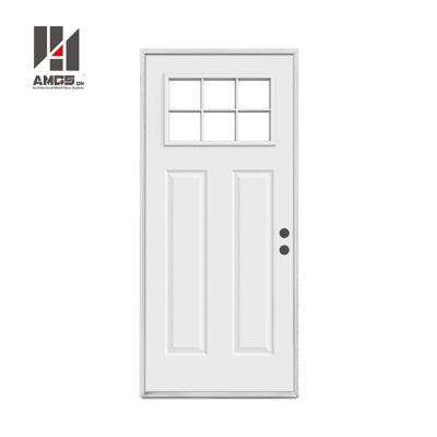 China Non-deformable interior or exterior modern door s design, Sound Engineering Casement Switch Water Storm Proof U PVC Burglar Frosted Glass Door for sale