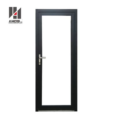 China Aluminum Swing Metal Standard S Durable , Modern House Aluminum Frame Frosted Tempered Glass Hinge Casement Swing Door for sale