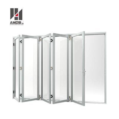 China Security House s Bi Folding Modern Design , Aluminum Glass Folding Door for sale