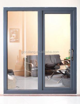 China Non-deformable double tempered glass sliding door malaysia price for sale