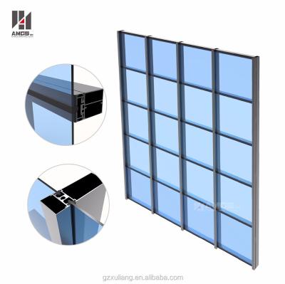 China Soundproof Aluminum Glass Curtain Wall For Building Exterior for sale