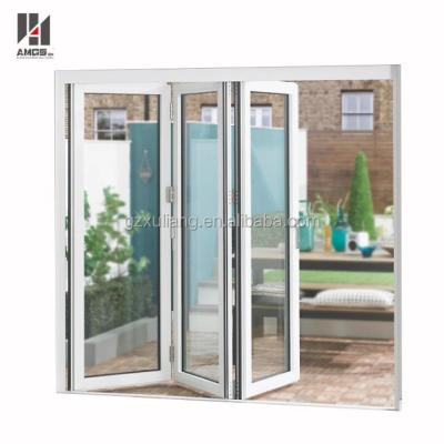 China Aluminum Folding Multiple Glass Folding Screen Door 32 X 79 Exterior for sale