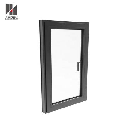 China Dark Swing Powder Coating Gray Aluminum Window Price Philippines Casement Window for sale