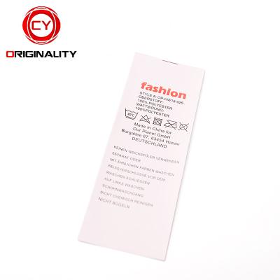 China Viable In Stock Wash Fast Delivery Size Custom Care Label for sale