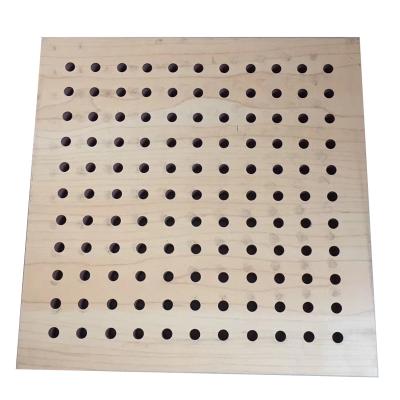 China Moisture proof Convention Hall Perforated Wood Acoustic Panels Noise Reduce Board for sale