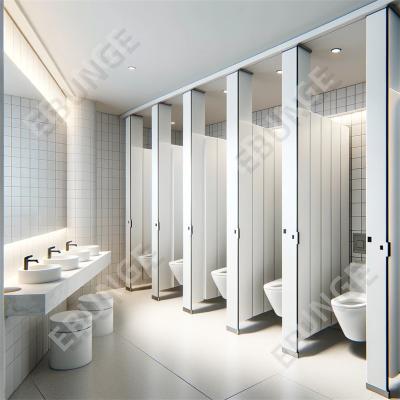 China Customizable 18mm Fire Resistant Toilet Partition Walls with 304 Stainless Steel Hardware for sale