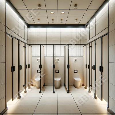 China Moderne Toilettentrennwand / Toilettentrennwand mit Scharniertür und 304 Stahl-Hardware zu verkaufen