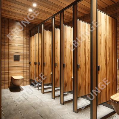 China Easy to Clean Fire Rated Toilet Cubicle Partition with Hinged Door for sale