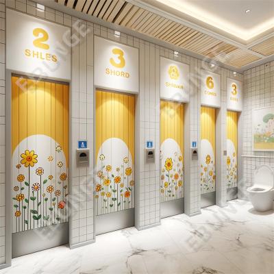 China Modern Public Toilet Cubicle with Hinged Doors and Easy Installation for sale