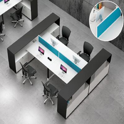 China Water Proof Standard Office Table With Drawer Two  -  Six Office Desk Dividers for sale