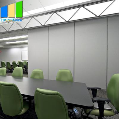 China Top Hung Sound Proof Partitions System Acoustic Partition Panels Soundproofing Sliding Partition Wall For Meeting Room for sale