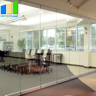 China Collapsible Movable Partition Walls / Clamp Frameless Glass Partition Wall For Conference Center for sale