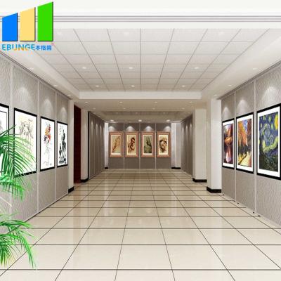 China Type 80 retractable room divider soundproof partition wall aluminum frame movable partition walls for art gallery for sale