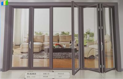 China French Interior European Aluminium Folding Doors For Homes Exterior Glass Folding Door for sale