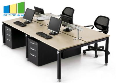 China Muebles de oficinas de la tabla del escritorio del cubículo de Seat del anuncio publicitario 4 de la oficina del gabinete modular moderno del puesto de trabajo en venta