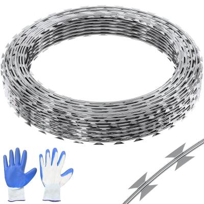 China Great Protection Modern Security Barbed Wire Fence Powder Coated Hebei Galvanized Razor Wire for Trade Premium Product Type for sale