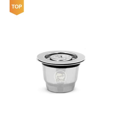 China High Quality Sustainable Nespresso Coffee Machine Compatible Reusable Stainless Steel Coffee Pod Refillable Capsule for sale