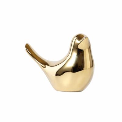 China Well Made Household CLASSIC Products Manufacturer Porcelain Gold Bird Shape Decorations for sale