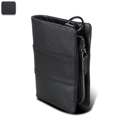 China 2021 solid color hot sale waterproof spare time hot style small wallet texture genuine leather material wallet for sale