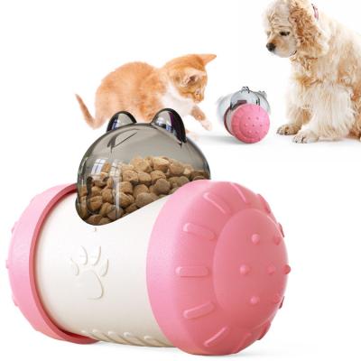 China New Pet Dogs Toy Tumbler Food Bite Toy Bite Resistant Interactive Pet Chew Absent Squeaky Toys for sale